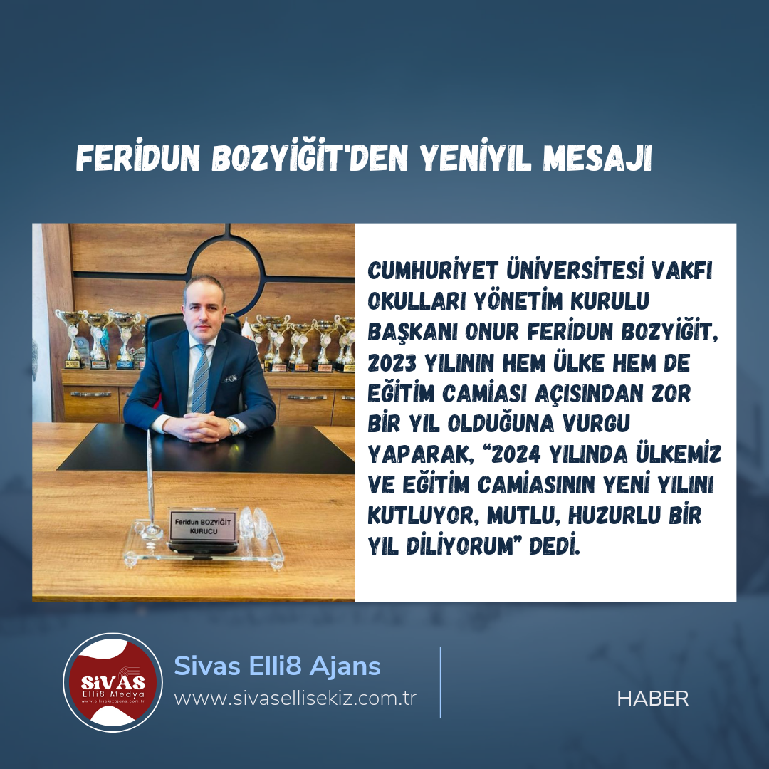 Feridun Bozyiğit’den Yeniyıl Mesajı