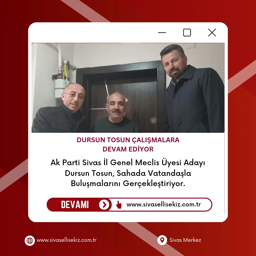 Dursun Tosun Çalışmalara Devam Ediyor